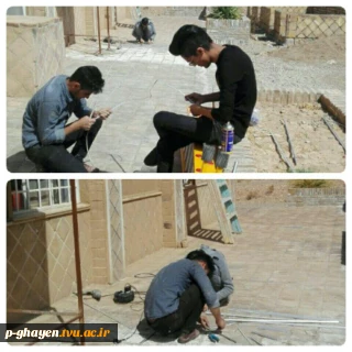 اجرای پروژه نورپردازی سفرخانه سنتی بوذرجمهرقاینی توسط دانشجویان الکترونیک به سرپرستی مهندس برومند