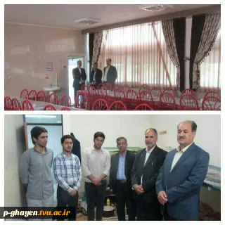 بازدید کار گروه استانی سلف و خوابگاهها از سلف دانشکده فنی و حرفه ای قاین