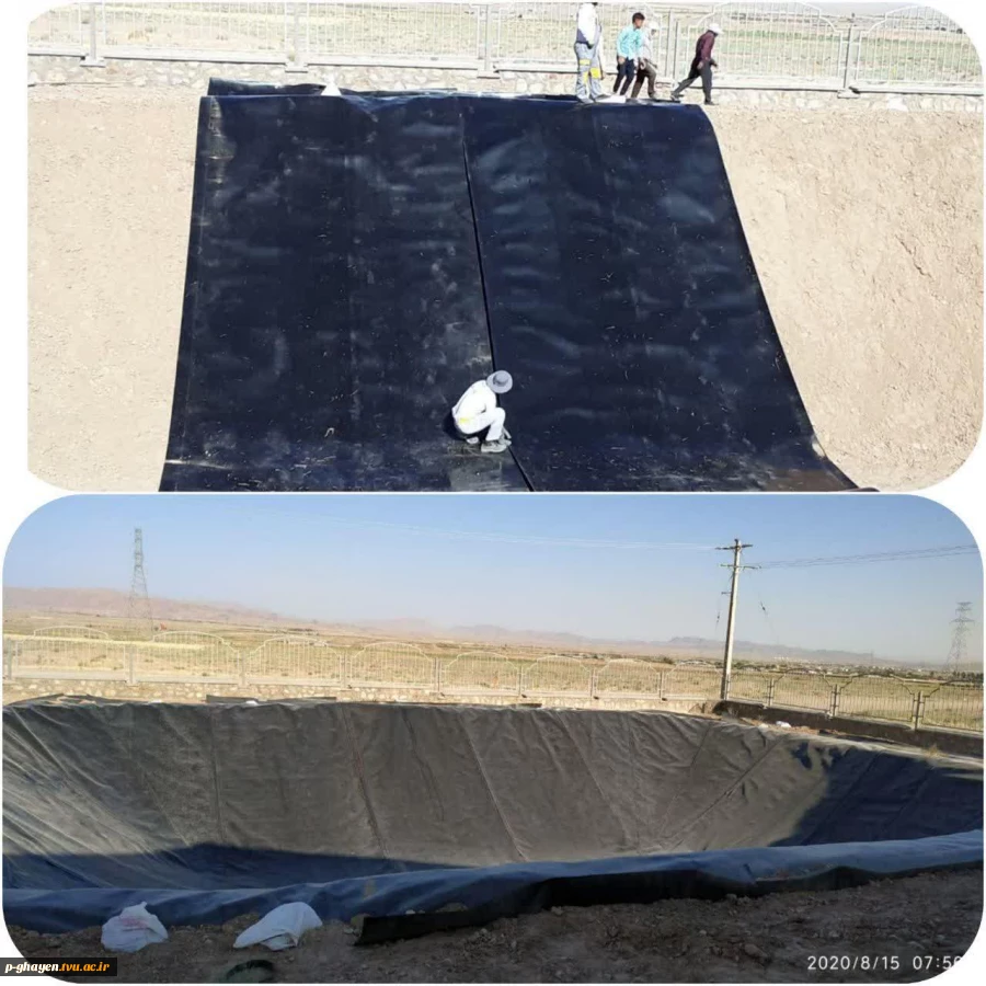 ساخت استخر ذخیره آب باران 2