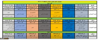 جدول زمانبندی حذف و اضافه ترم مهر 1401