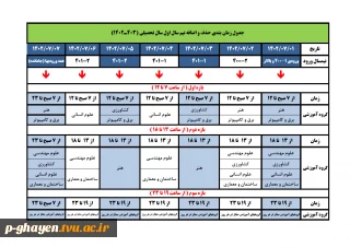 جدول زمانبندی حذف و اضافه ترم مهر 1402